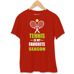 Tennis is my Favorite Season T-Shirt  Brick-Red-XXL