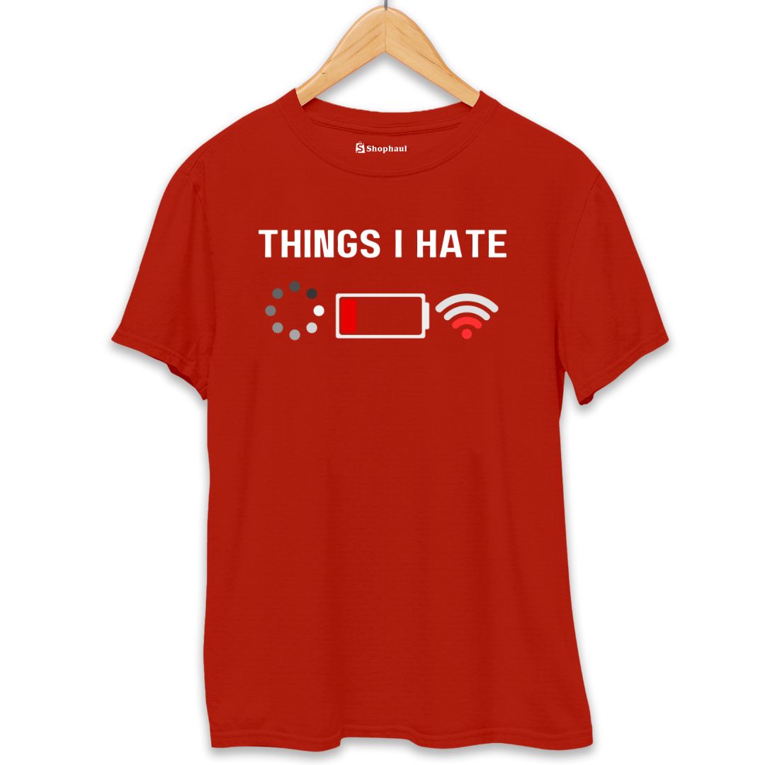 Things I hate Coding T-Shirt  Brick-Red-XXL