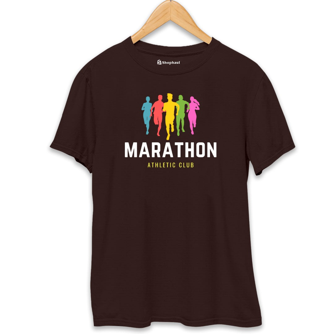 Marathon Club Running T-Shirt  Coffee-Brown-XXL