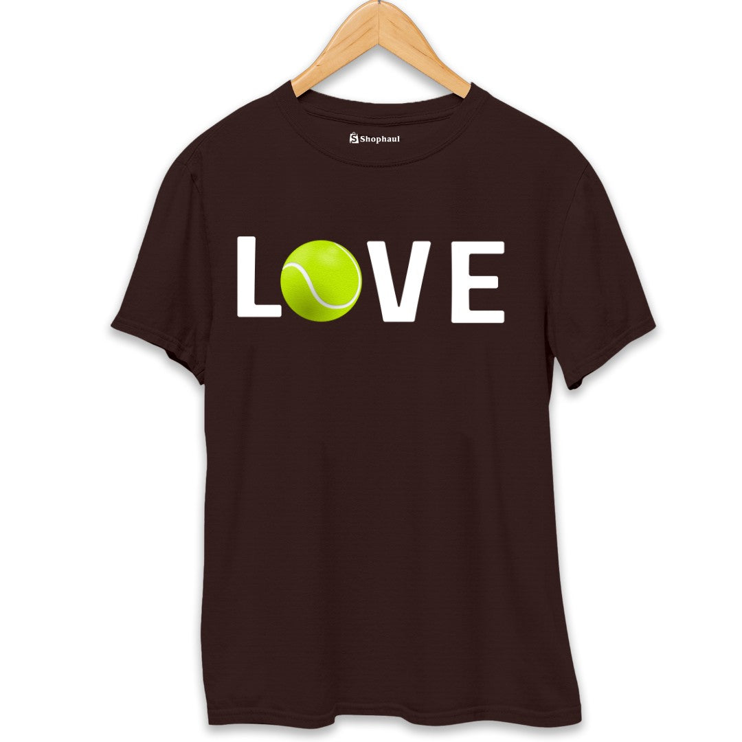 Love Tennis T-Shirt  Coffee-Brown-XXL