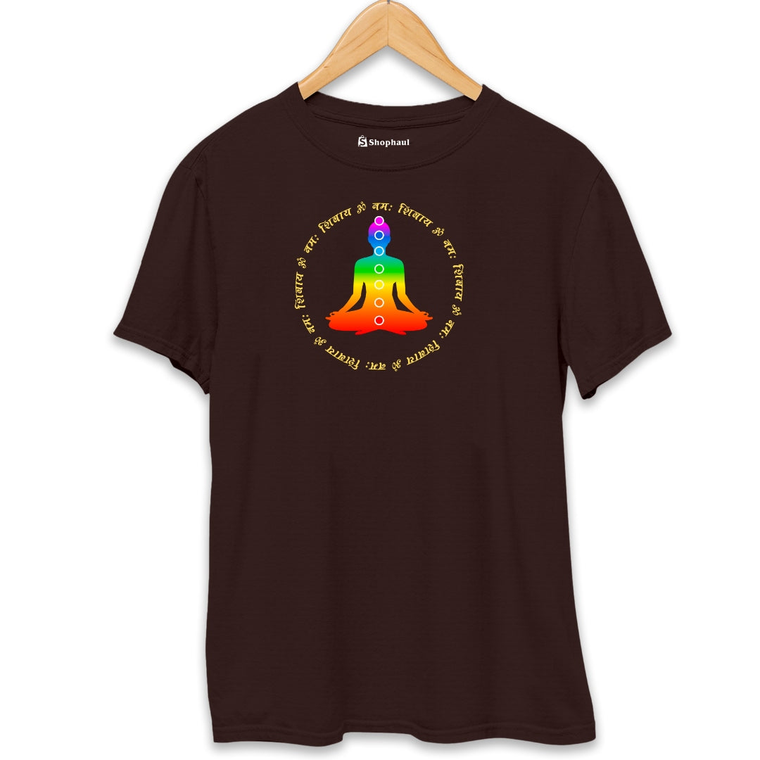 Om Namah Shivaya Yoga T-Shirt  Coffee-Brown-XXL