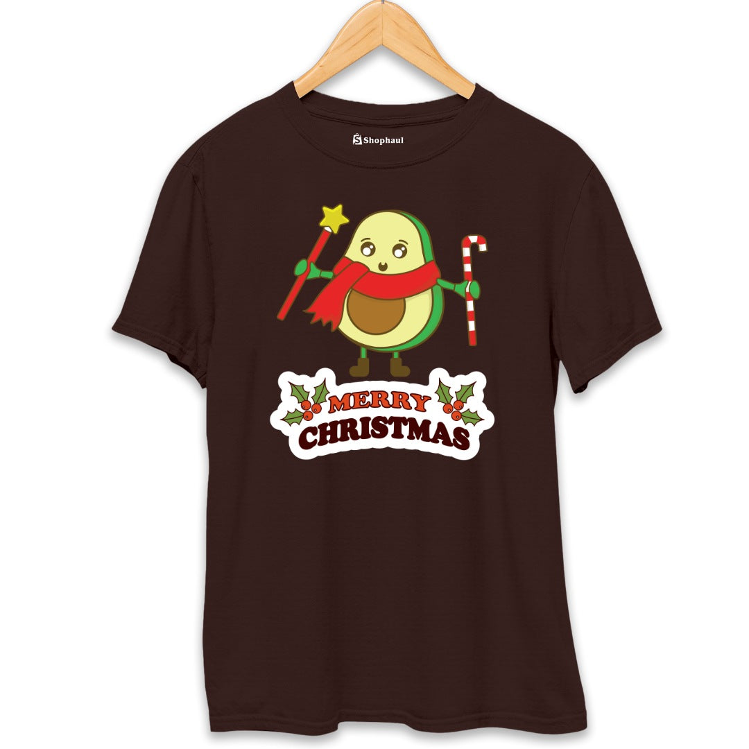 Panda Christmas T-Shirt  Coffee-Brown-XXL