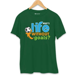 What's Life without Goal Football T-Shirt  Bottle-Green-XXL