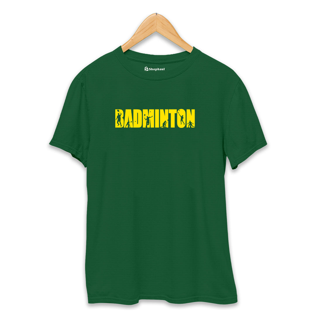 Badminton T-Shirt  Bottle-Green-XXL