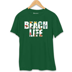 Beach Life T-Shirt  Bottle-Green-XXL