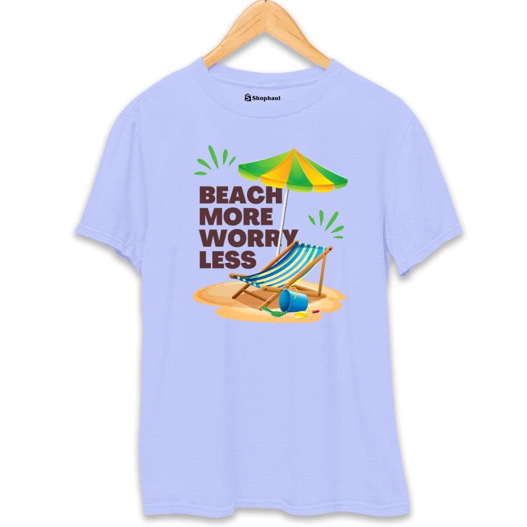 Beach More Worry Less T-Shirt  Lavender-XXL