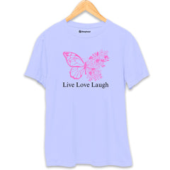 Live Love Laugh Butterfly T-Shirt  Lavender-XXL