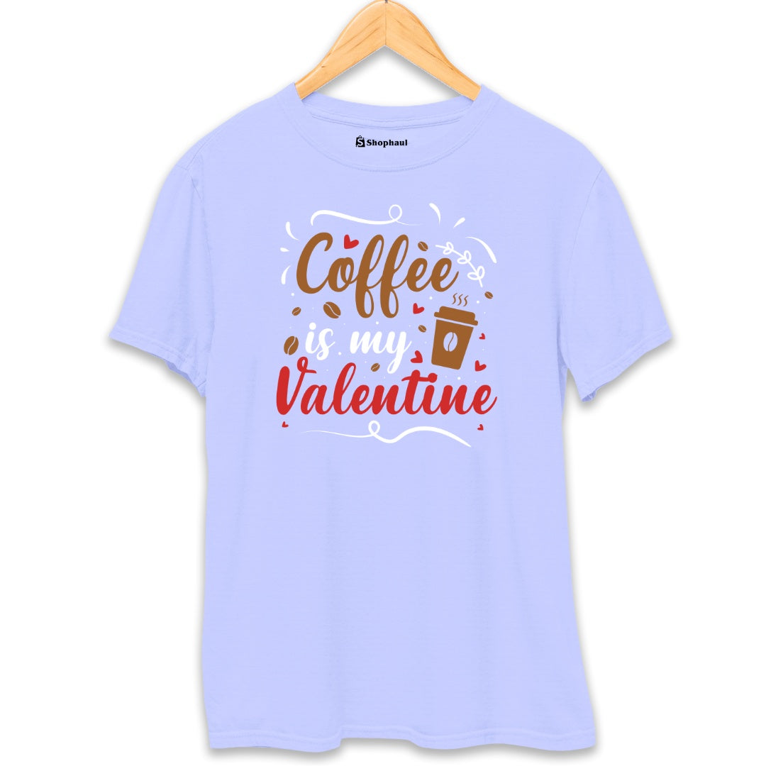 Coffee is My Valentine T-Shirt  Lavender-XXL