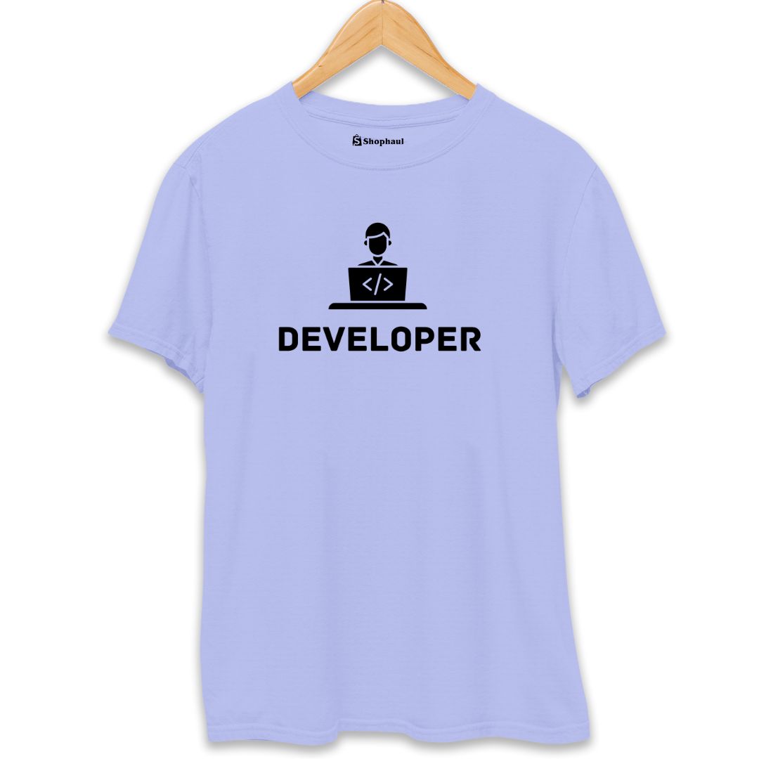 Developer Coding T-Shirt  Lavender-XXL