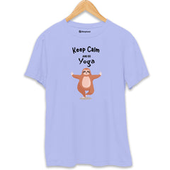 Keep Calm and Do YogaT-Shirt  Lavender-XXL