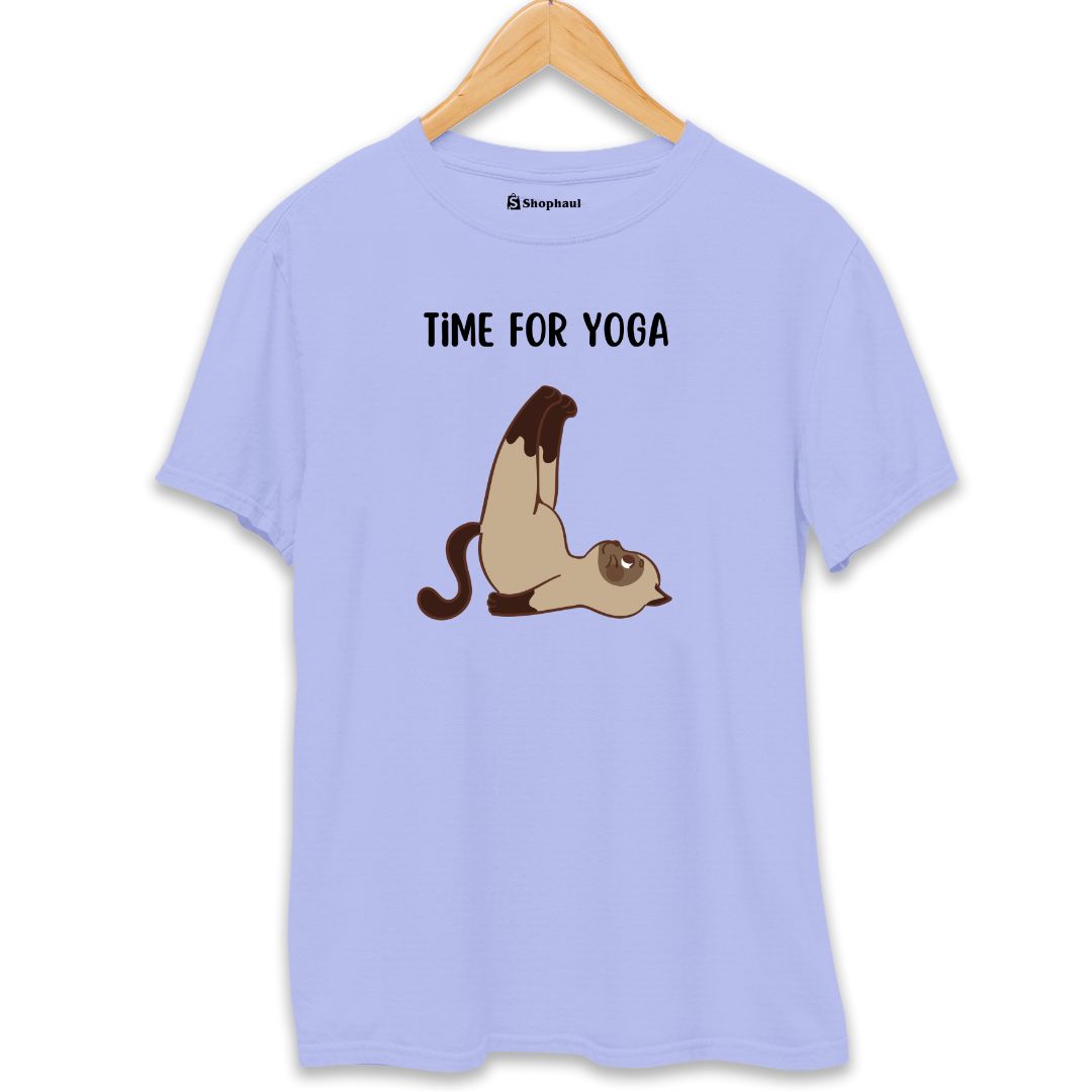 Time for Yoga T-Shirt  Lavender-XXL