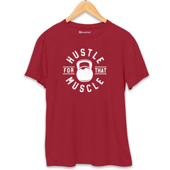 Hustle for that Muscle Gym T-Shirt  Maroon-XXL