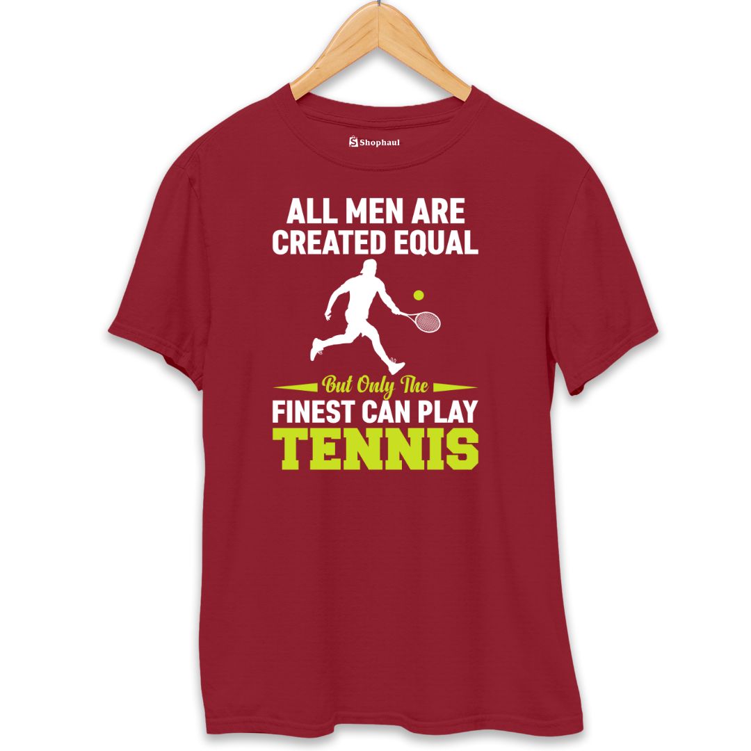 All Men Created Equal Tennis T-Shirt  Maroon-XXL