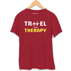 Travel Therapy T-Shirt  Maroon-XXL