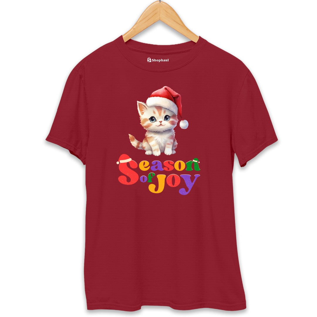 Season of Joy christmas T-Shirt  Maroon-XXL