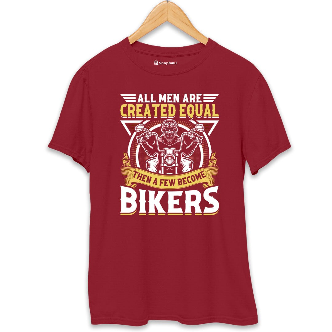 All Men Created Equal Biker T-Shirt  Maroon-XXL