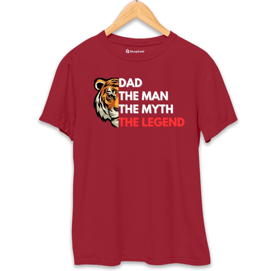 The Man The Myth The Legend Tiger T-Shirt  Maroon-XXL