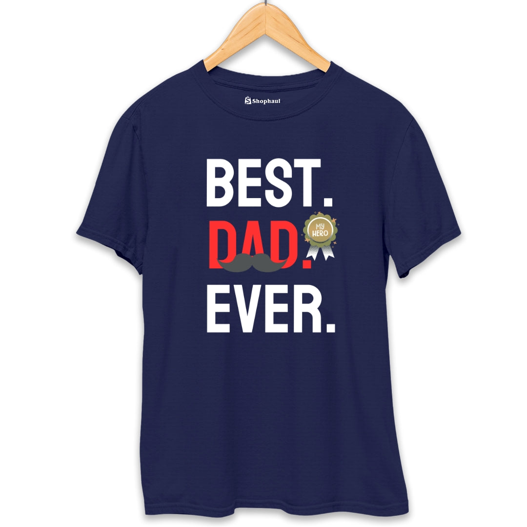 Best Dad Ever T-Shirt  Navy-Blue-XXL