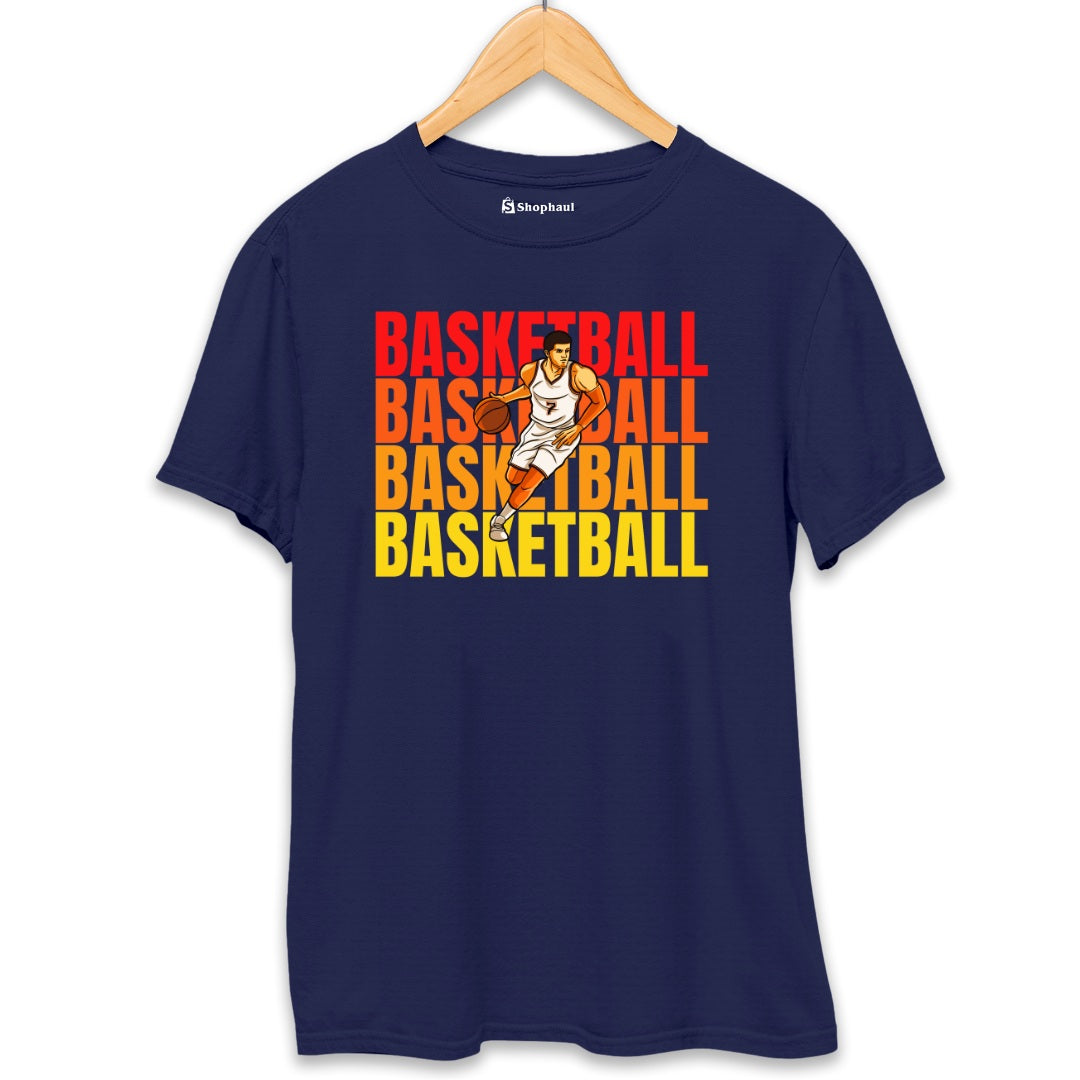 Basketball T-Shirt  Navy-Blue-XXL