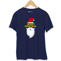 Merry Christmas Santa T-Shirt  Navy-Blue-XXL