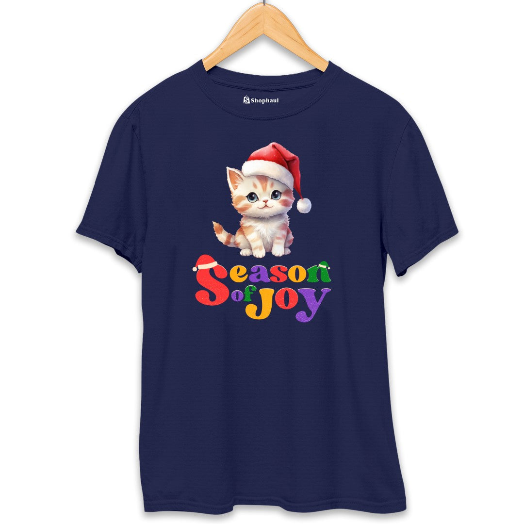 Season of Joy christmas T-Shirt  Navy-Blue-XXL