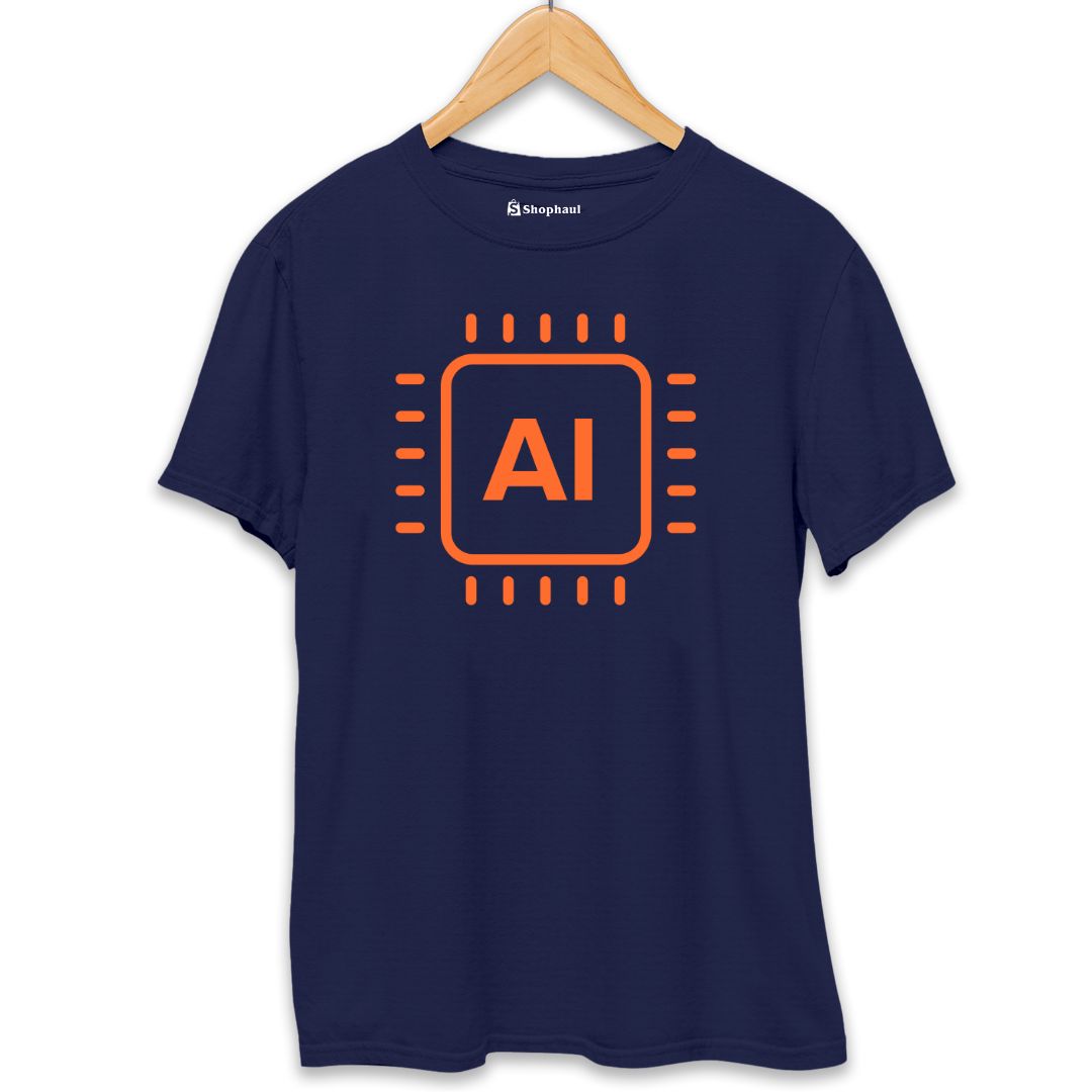 AI Coding T-Shirt  Navy-Blue-XXL