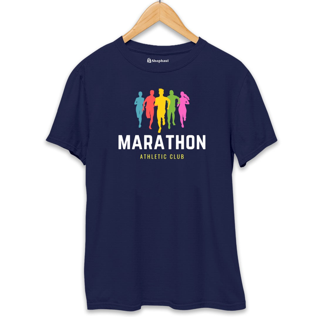 Marathon Club Running T-Shirt  Navy-Blue-XXL