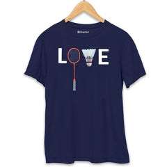 Love Badminton T-Shirt Navy Blue