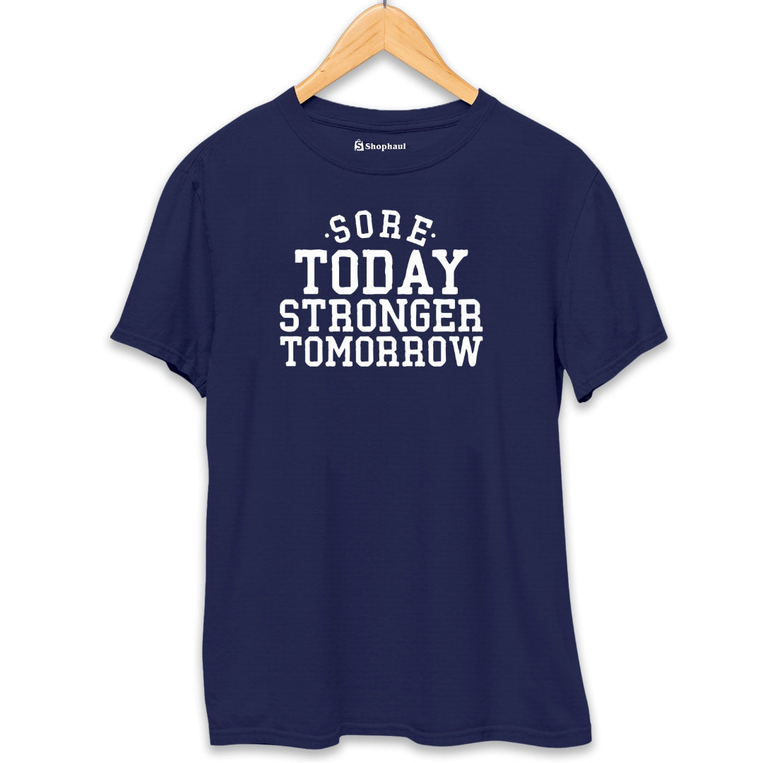 Sore Today Stronger Tomorrow Gym T-Shirt  Navy-Blue-XXL