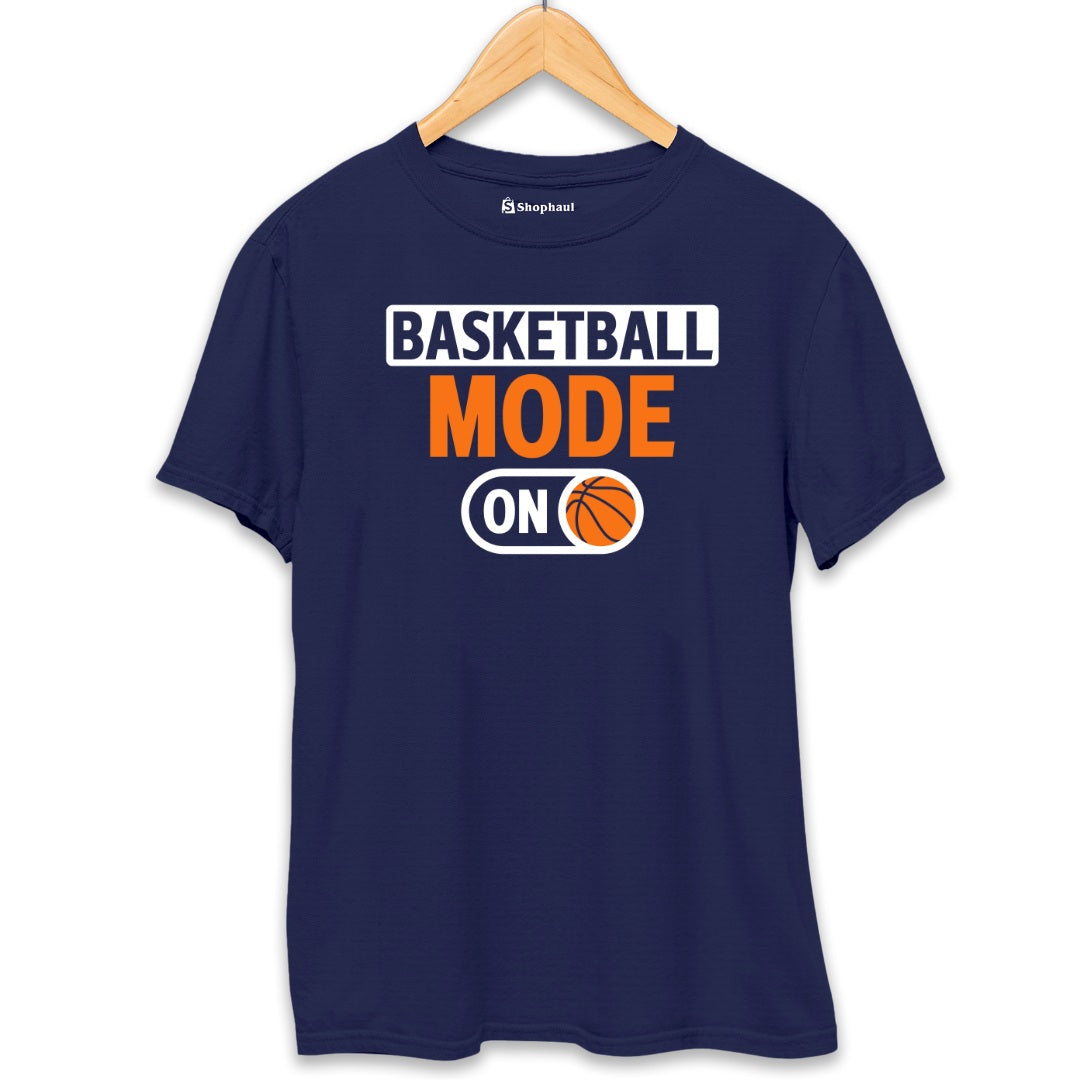 Basketball Mode On T-Shirt  Navy-Blue-XXL