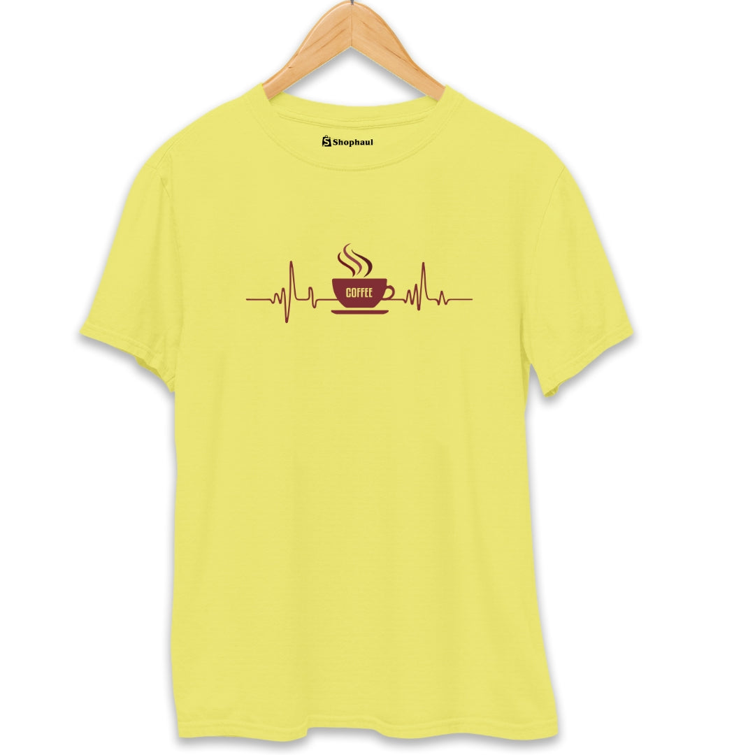 Coffee Heartbeat T-Shirt - The Shophaul Designs