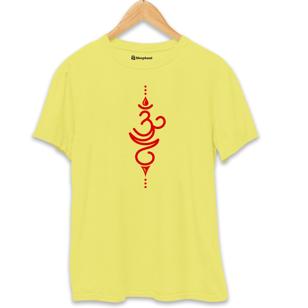 Om Yoga T-Shirt  New-Yellow-XXL