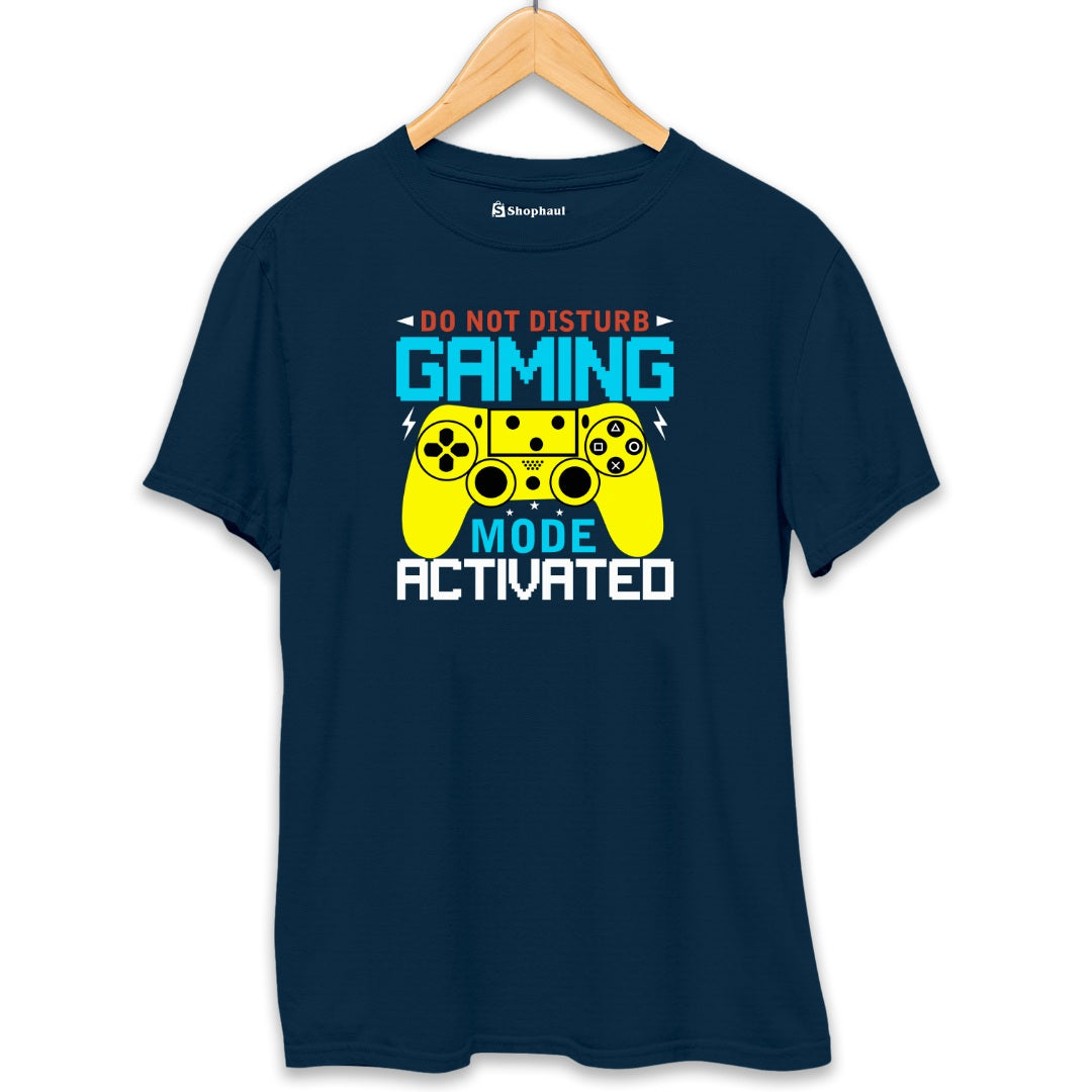 Game Mode Activated Gaming T-Shirt  Petrol-Blue-XXL