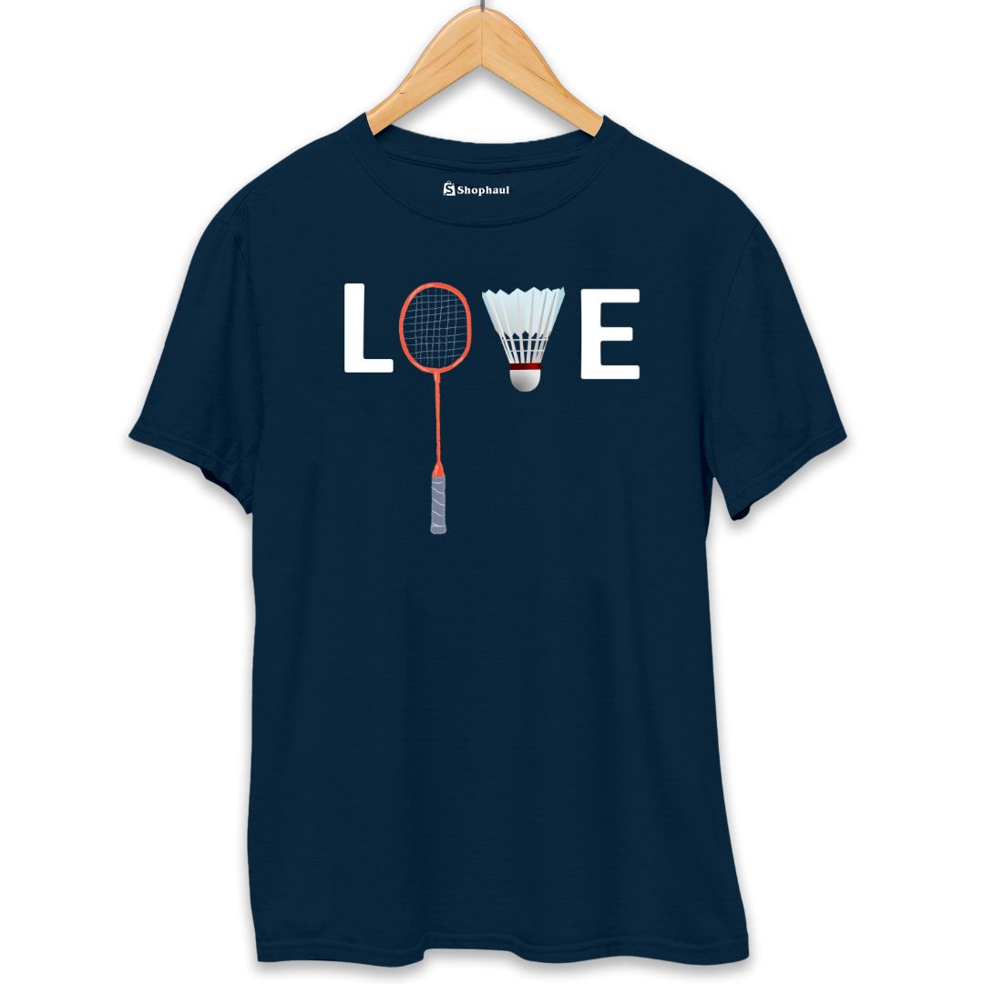 Love Badminton T-Shirt petrol blue