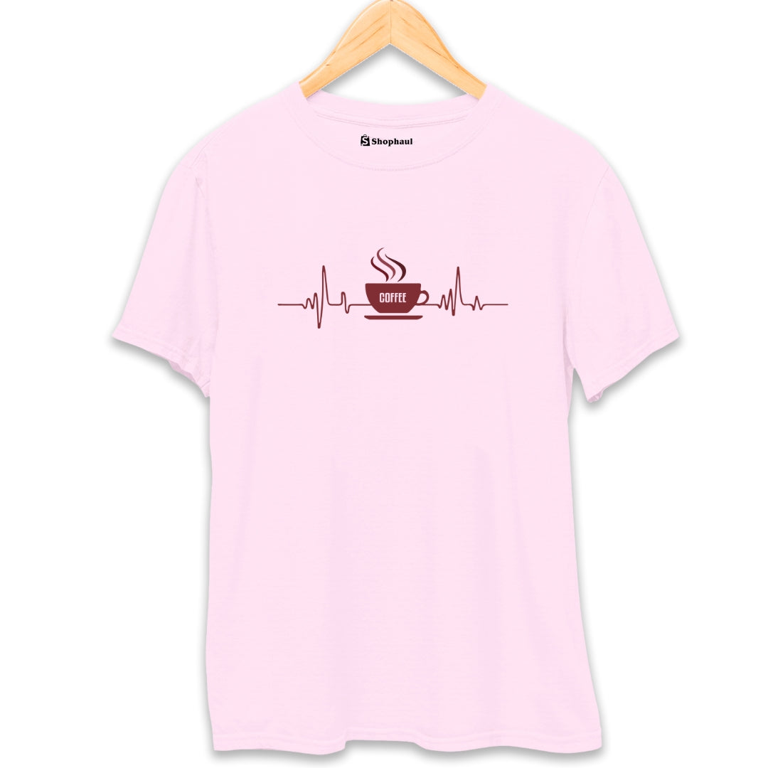 Coffee Heartbeat T-Shirt - The Shophaul Designs