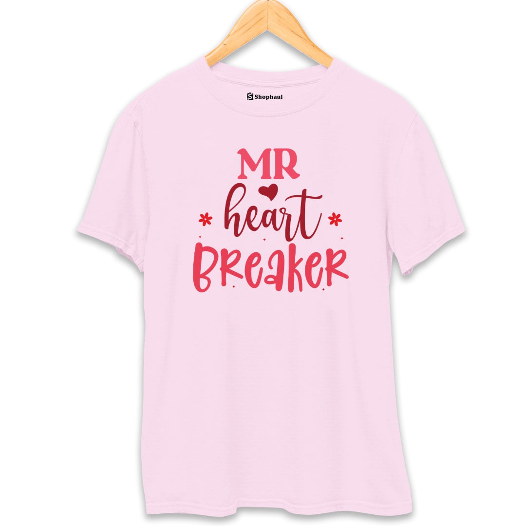 Mr Heart Breaker T-Shirt  Light-Baby-Pink-XXL