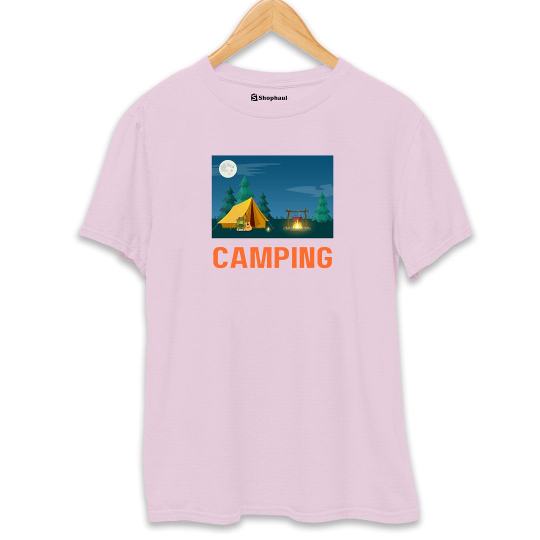 Camping T-Shirt  Light-Baby-Pink-XXL