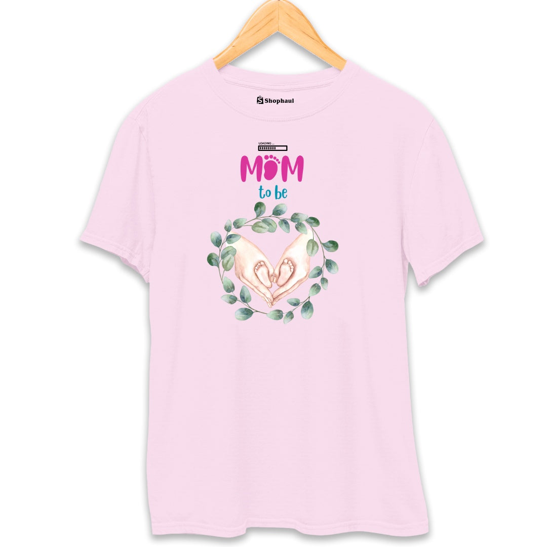 MOM to be T-Shirt  Light-Baby-Pink-XXL