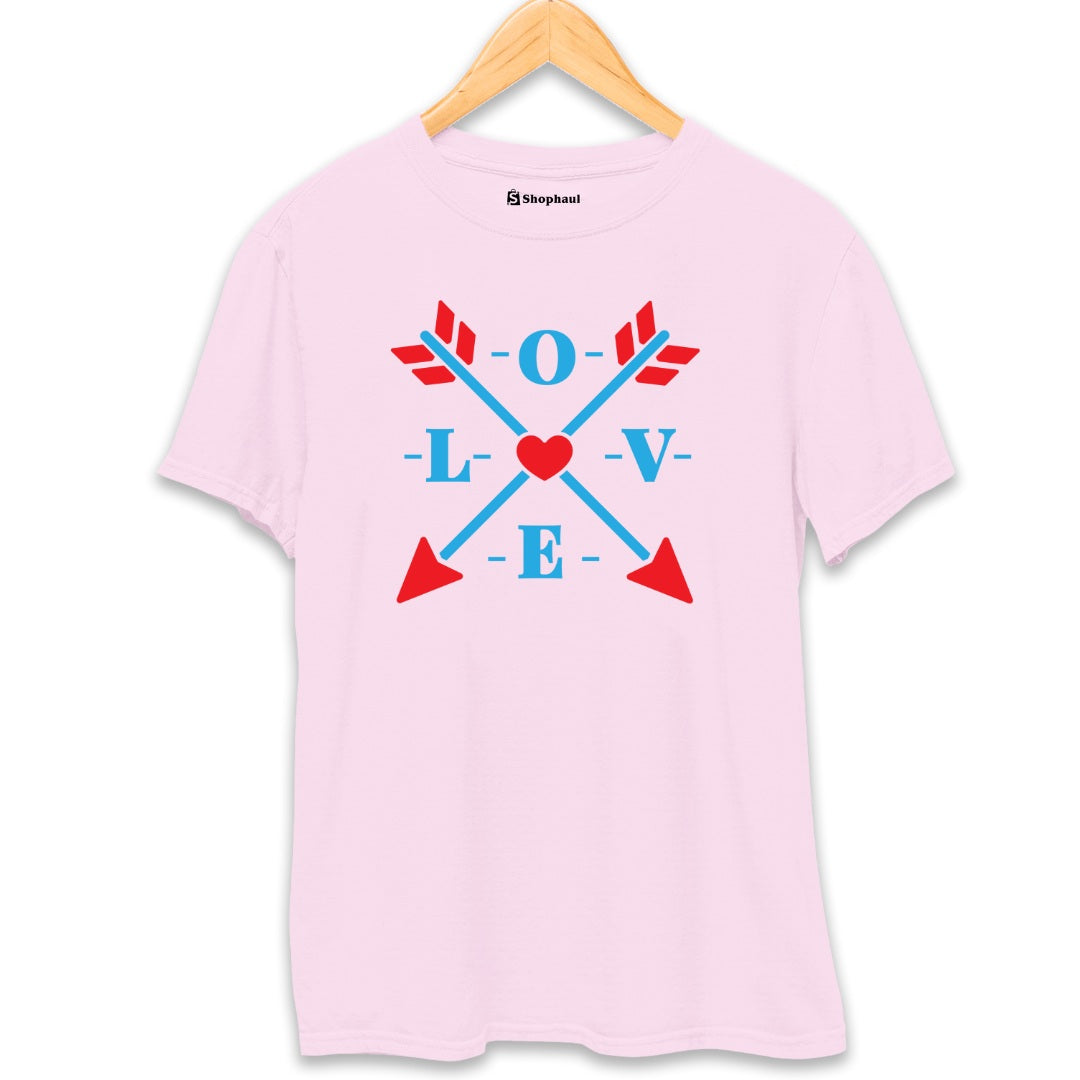 Love Arrows T-Shirt  Light-Baby-Pink-XXL