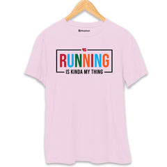 Running is Kinda My Thing T-Shirt  Light-Baby-Pink-XXL