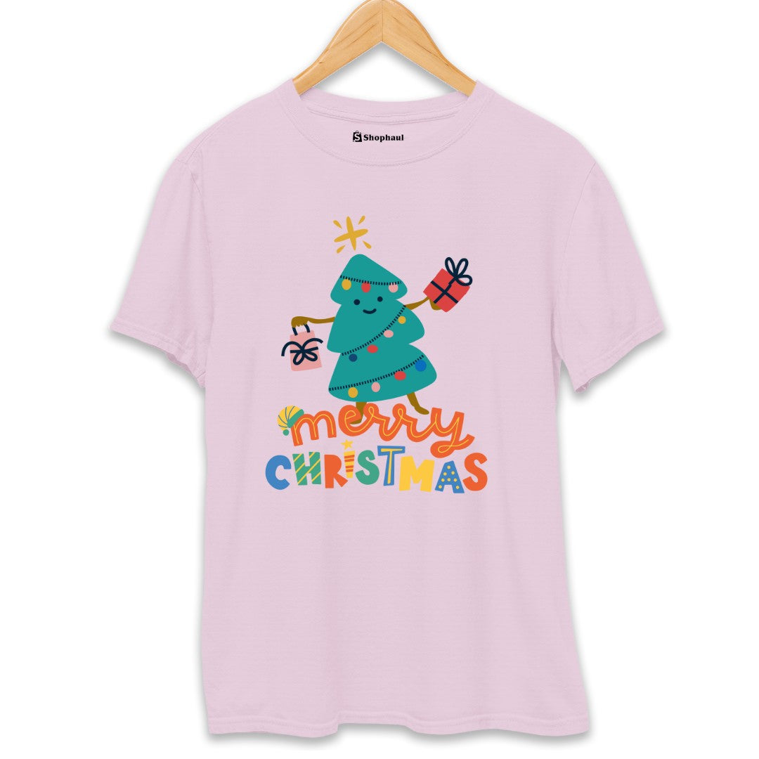 Merry Christmas T-Shirt  Light-Baby-Pink-XXL