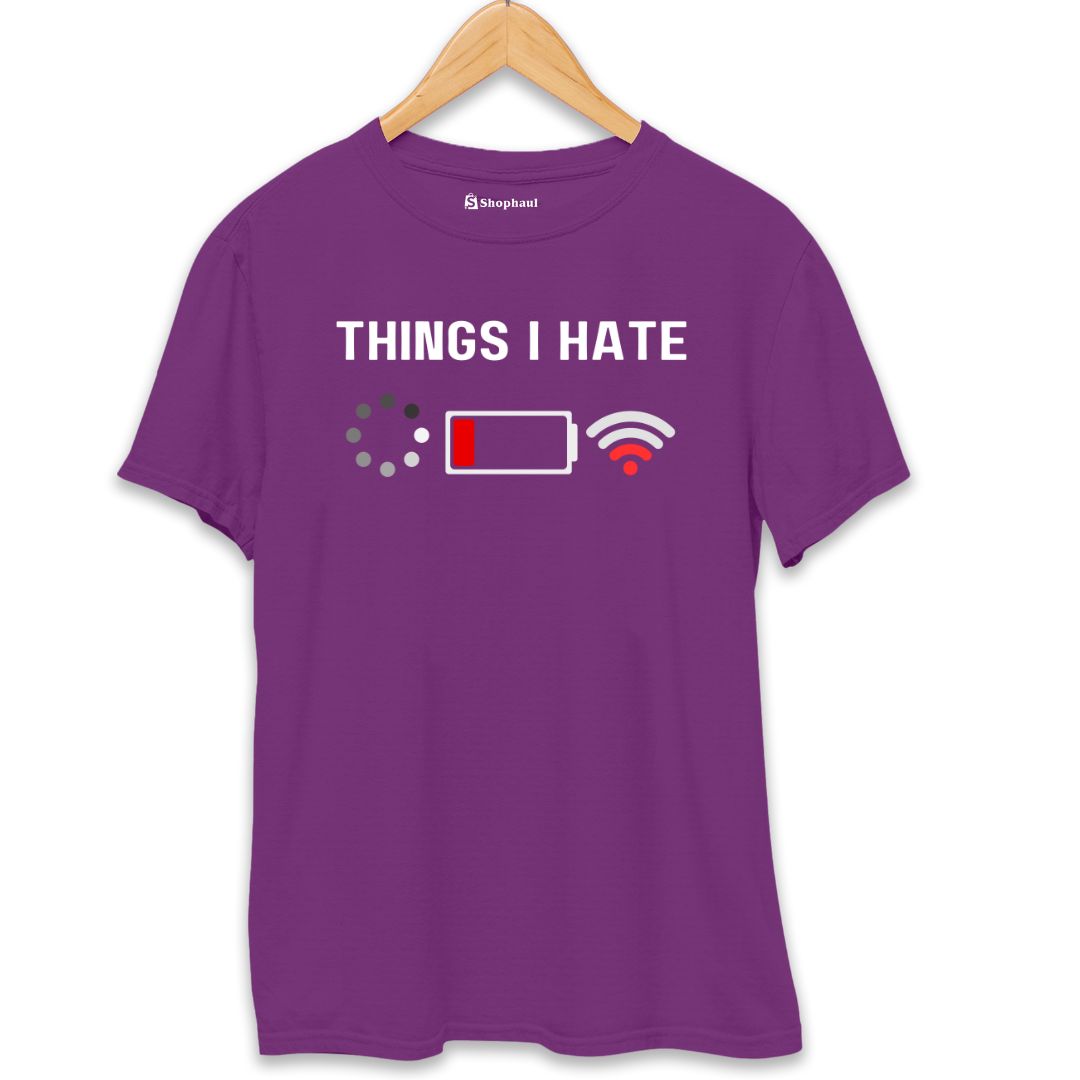 Things I hate Coding T-Shirt  Purple-XXL