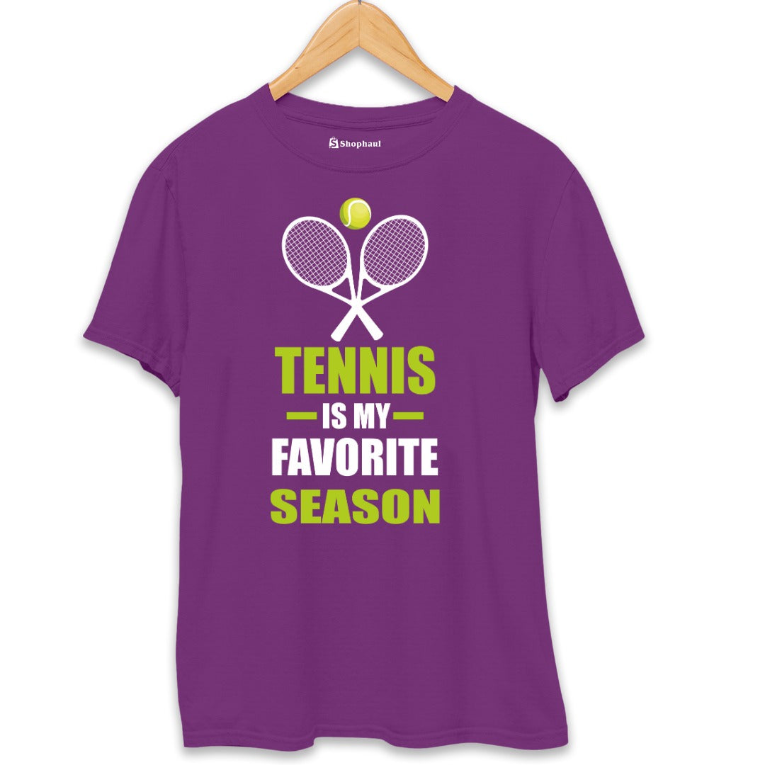 Tennis is my Favorite Season T-Shirt  Purple-XXL