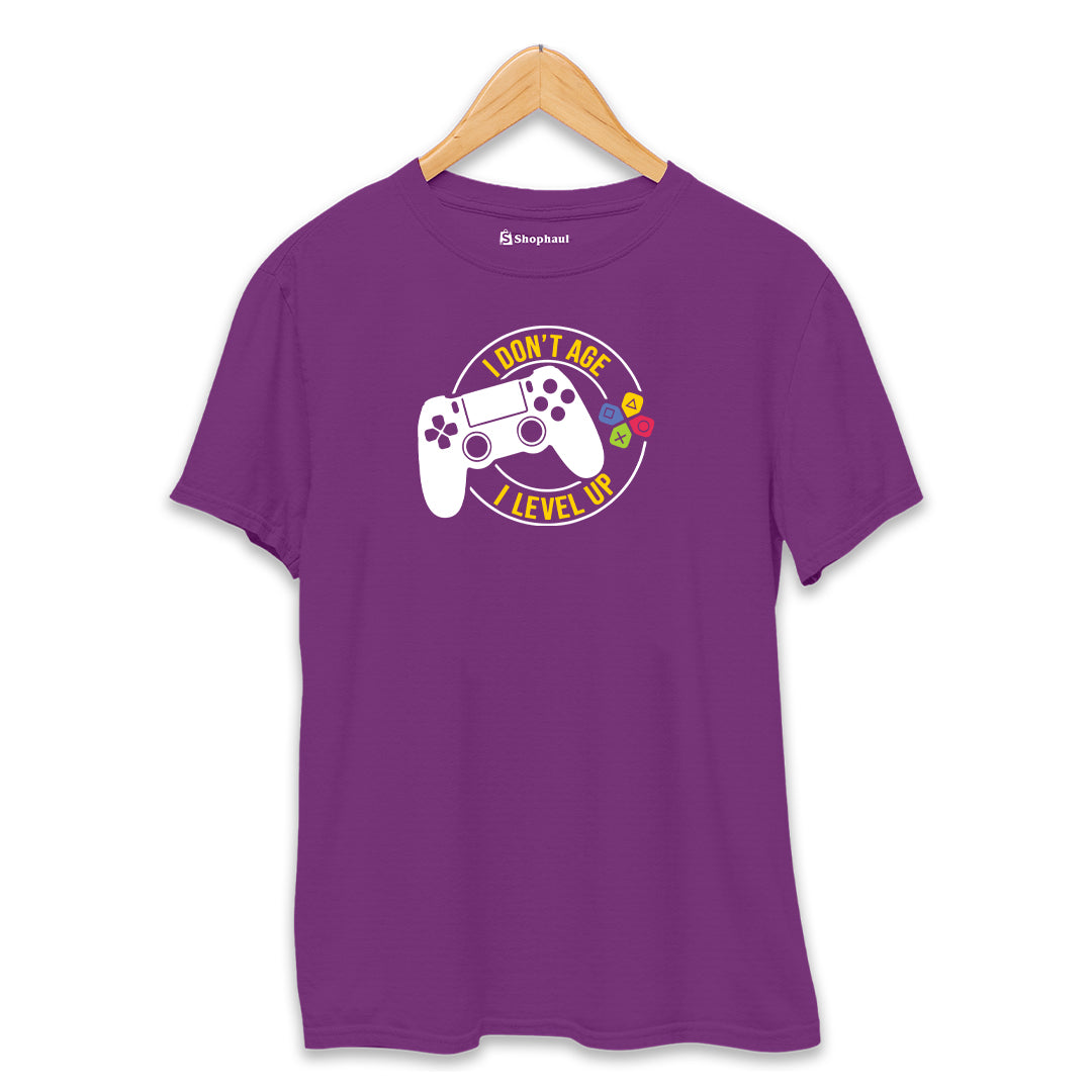 I Don't Age Gaming T-Shirt  Purple-XXL