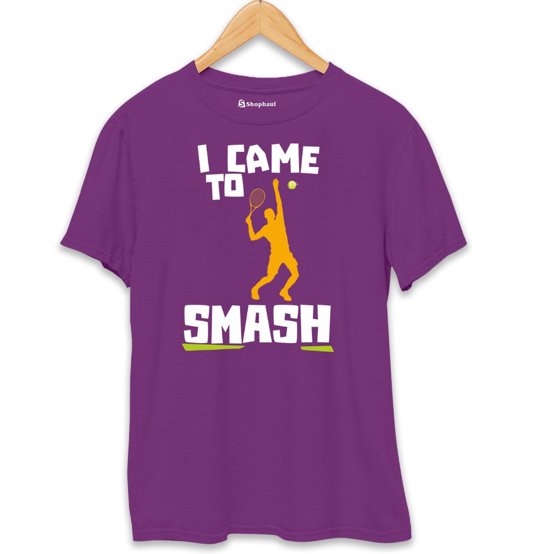 I came to Smash Tennis T-Shirt  Purple-XXL