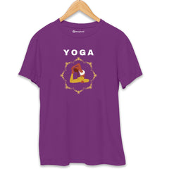 Yoga Asana T-Shirt  Purple-XXL