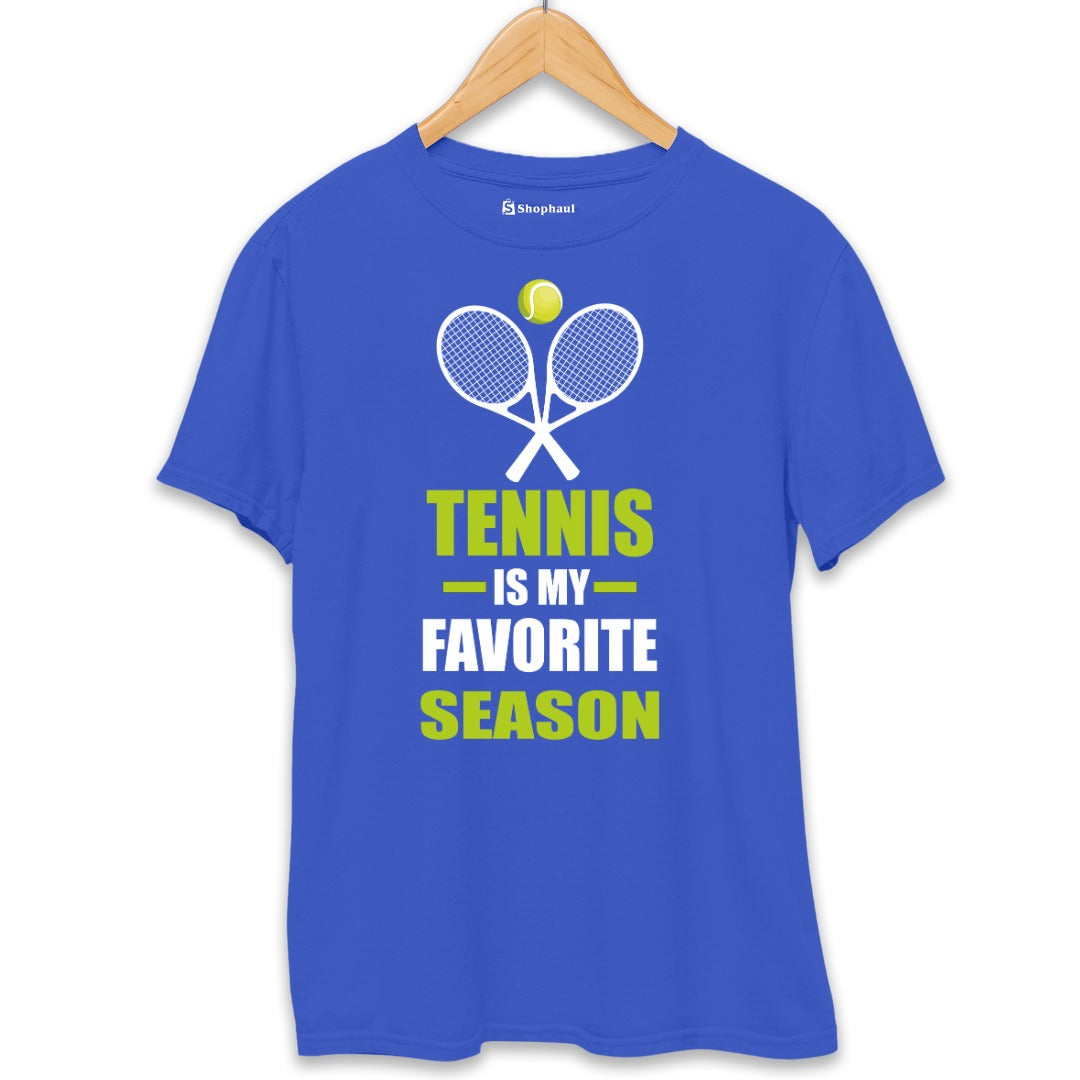 Tennis is my Favorite Season T-Shirt  Royal-Blue-XXL