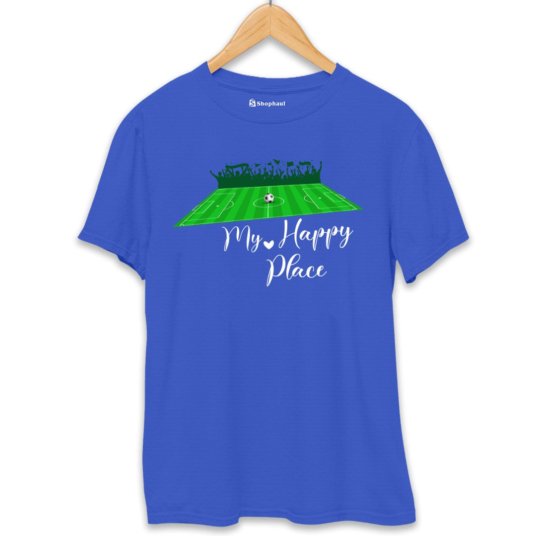 My Happy Place Football T-Shirt  Royal-Blue-XXL