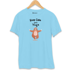 Keep Calm and Do YogaT-Shirt  SkyBlue-XXL