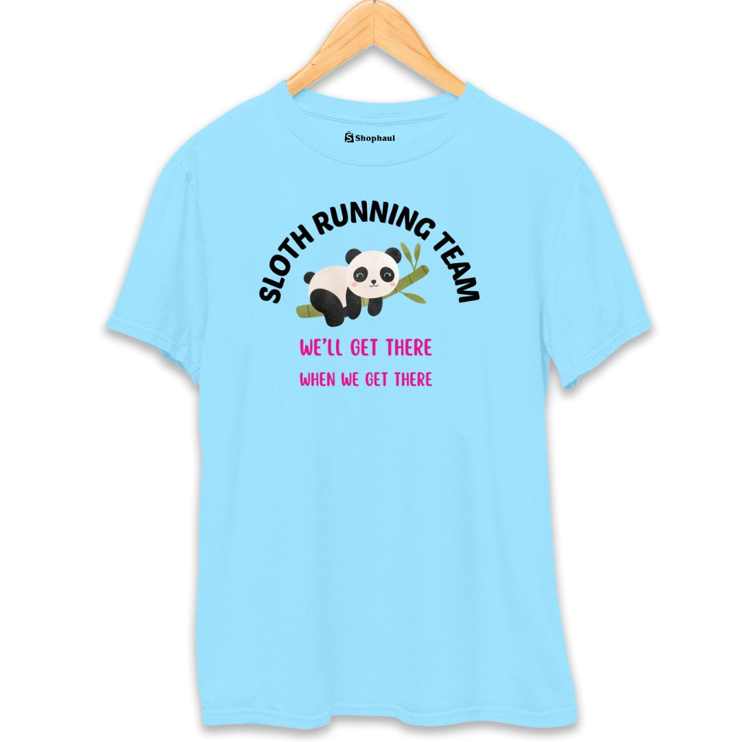 Running Panda T-Shirt  SkyBlue-XXL